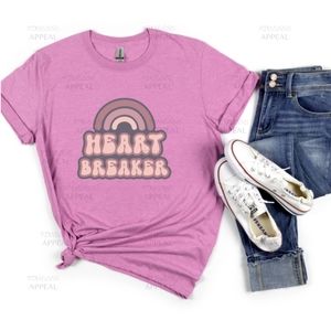 "Heart Breaker" Handmade T-Shirt; Sizes S, M, L, XL